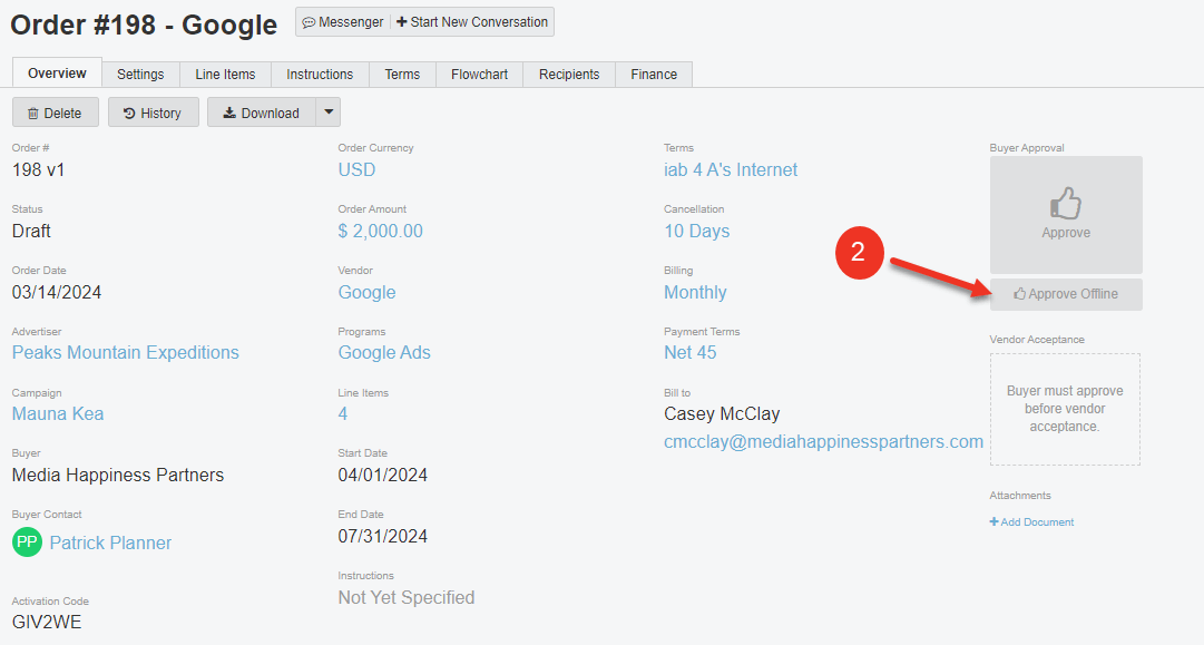 Generate Insertion Orders - Mobile Sunset Designs for Desktop